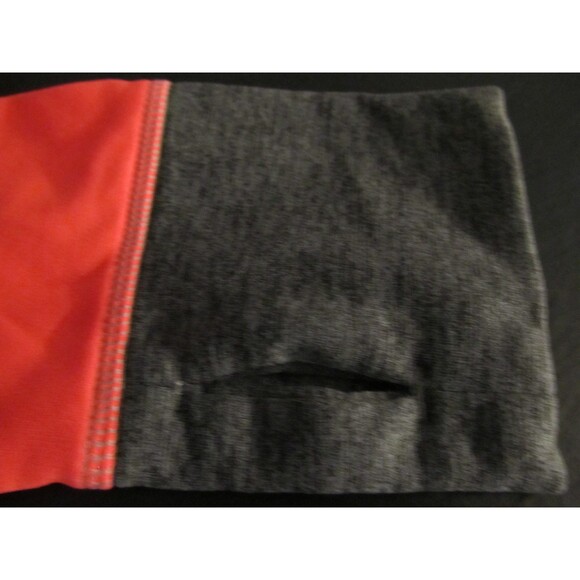 NIKE Hoodie Women's Sz L Therma Fit Hooded Sweatshirt Thumb Hole Gray Neon Pink - Picture 3 of 3